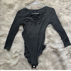 Heather grey bodysuit